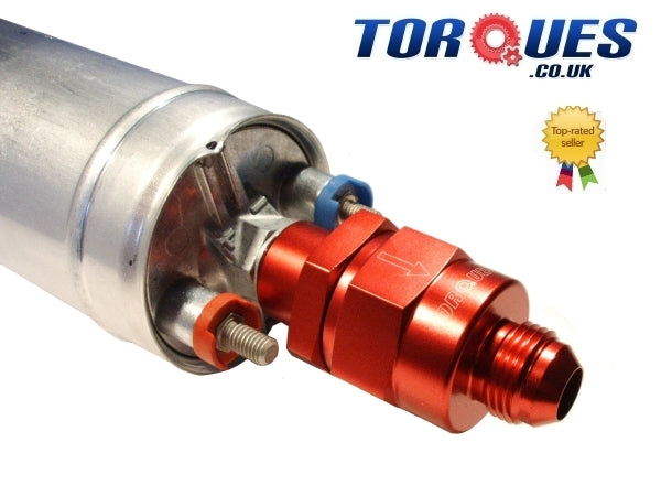 AN-6 (6AN AN6) Outlet Check Valve For Bosch 044 910 Fuel Pump In Red