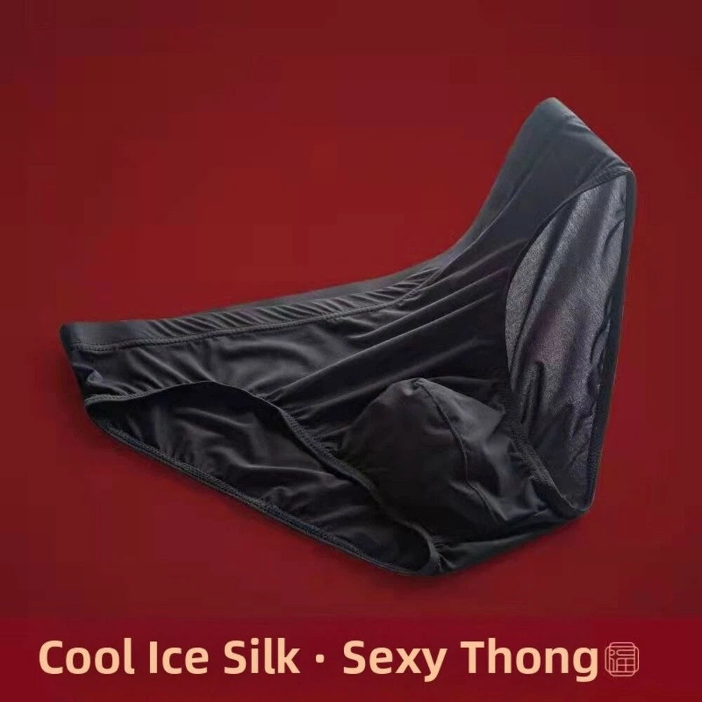 Ice Silk Breathable Triangle Pants Mens Transparent Skin Friendly