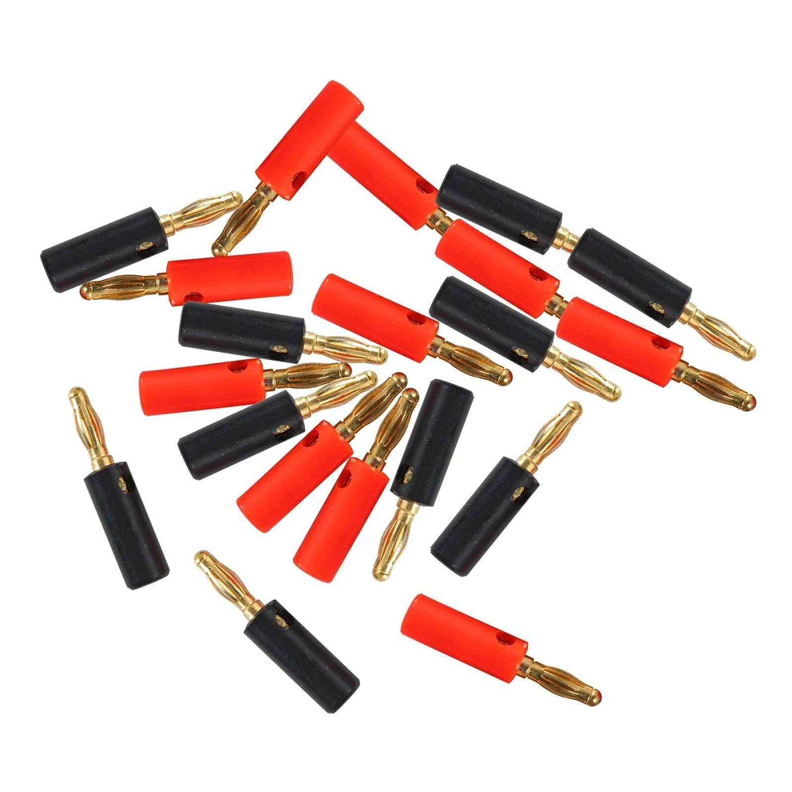 Set Gold Plated 4mm Banana Plugs Speaker Wire Cable Screw Connectors