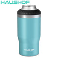 HAUSHOF 12 oz Can Cooler 4 in 1 Double Walled Can Insulator Stainless