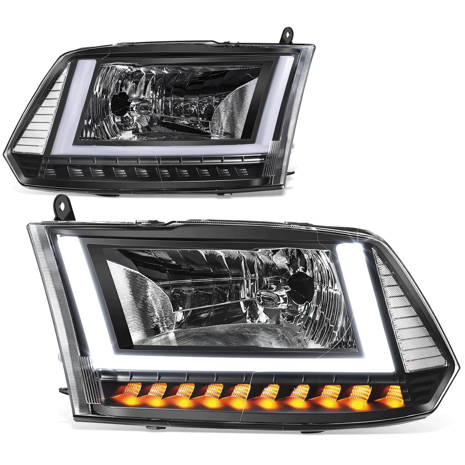 Fit 09-24 Ram 1500 Black/clear U-LED Drl Drl | Built Supply Co