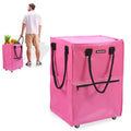 WORKPRO Medium Reusable Grocery Bag 4 Caster Wheels Heavy Duty Shop