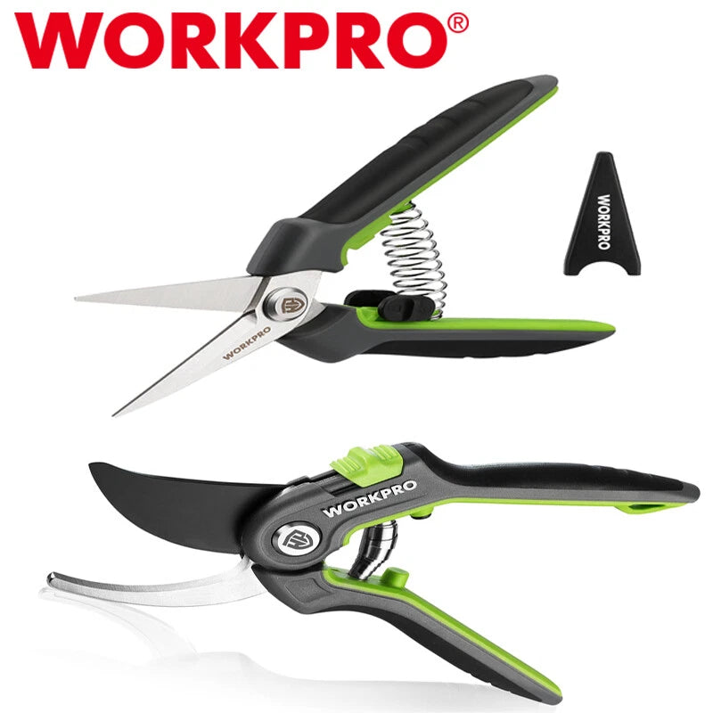 Workpro 6.25''/8" Bypass Pruning Shears Gardening | Built Supply Co