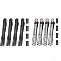 EverBrite Gray/Black LED Pen Light 4PACKS Aluminum Lightweigt Pocket Flashlights