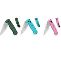 FLISSA Multi-color 4.5" Folding Pocket Knife Steel Blade Lightweight w/Axis Lock