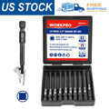WORKPRO 10x Magnetic Square Bit Set 1/4 Inch Hex Shank by WORKPRO