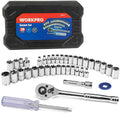 WORKPRO 5pc Impact Socket Set 1/2-Drive Lug Nut Socket Set Metric/SAE by WORKPRO