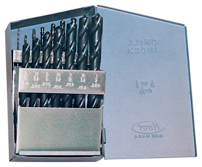 Chicago Latrobe 15pc Jobber Length Drill Bit Set