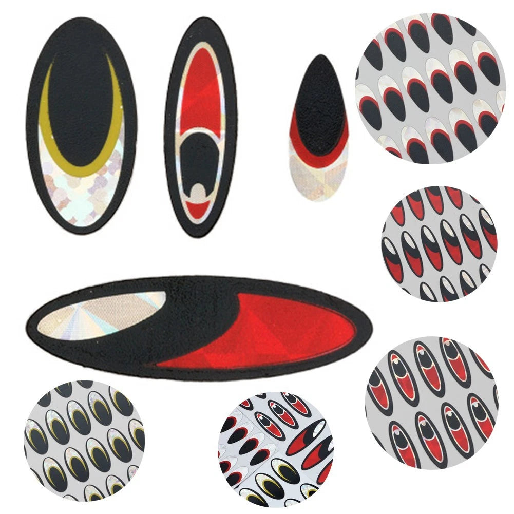 For Flash Flat Sticker Simulated Fisheye 3d Fishing Eyes Realistic