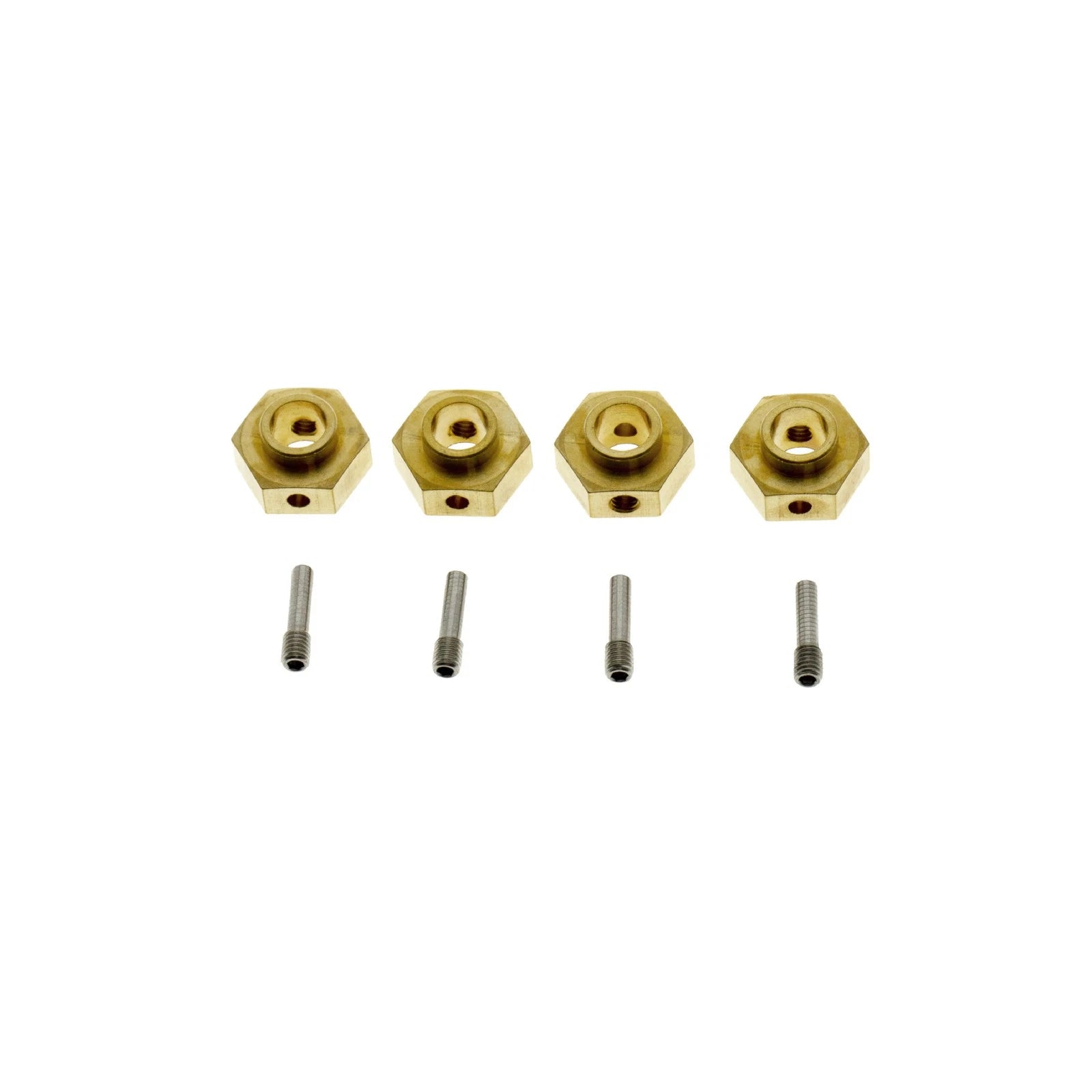 4*brass 12mm Wheel Hex Extended Adapter For 1/10 Rc Car Axial Scx10