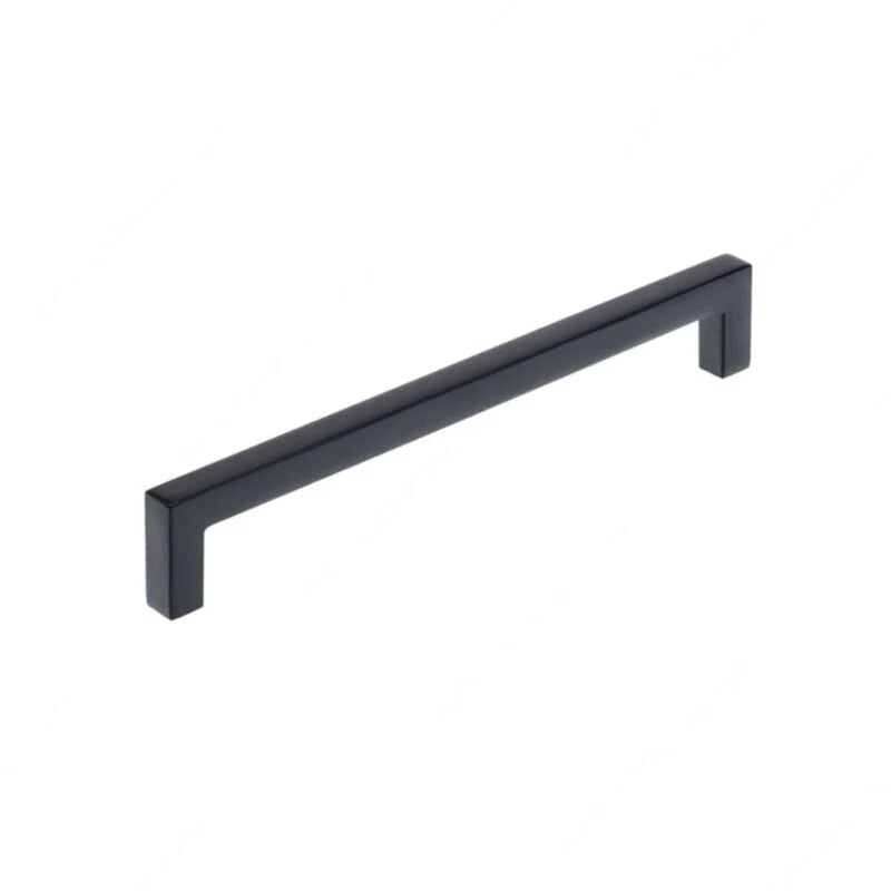 Modern Square 6-5/16" Center To Center, Black Cabinet Drawer Pull