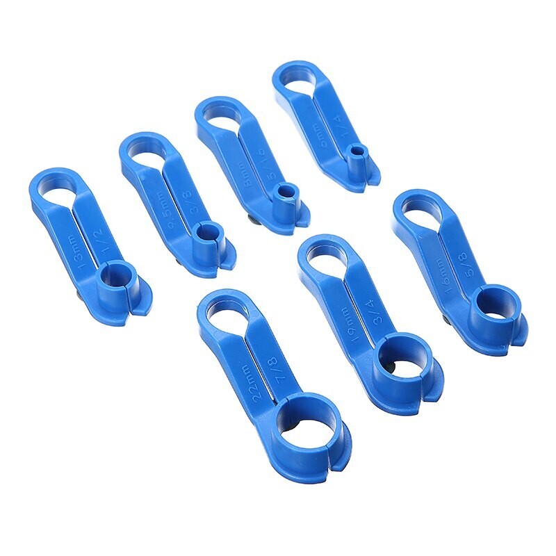 7pc Plastic Angled A/C Fuel Line Quick Release Coupling Disconnect