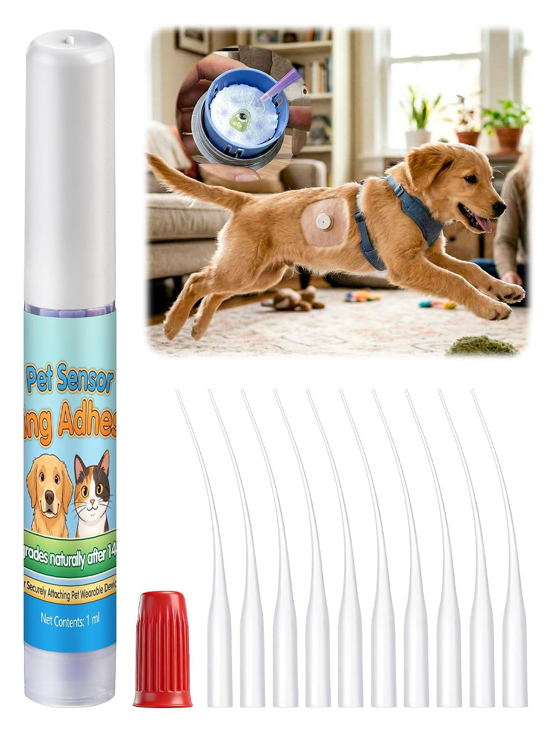 1ML Veterinary Surgical Skin Glue with 10 Applicators, Fast Acting