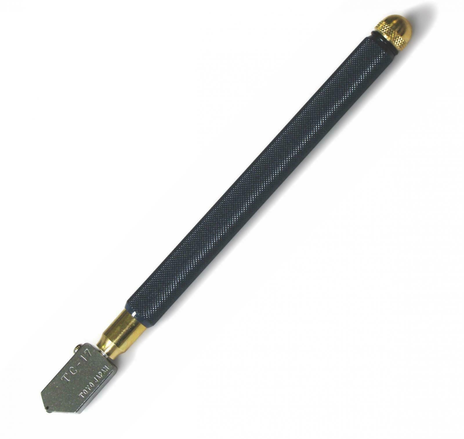 Toyo Oil Glass Cutter Brass Handle TC17B Straight Head GENUINE!