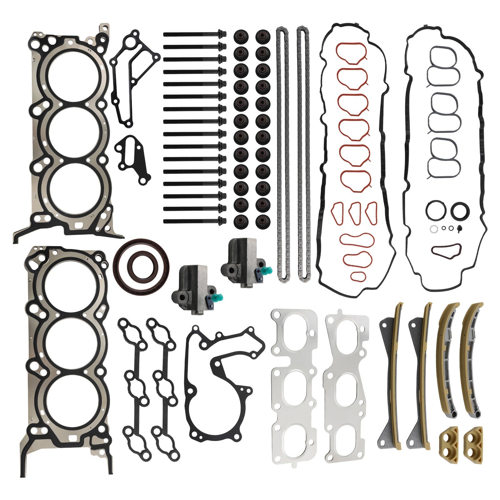 Head Gasket Bolt Set Timing Chain Kit for Kia Sedona/Stinger/Sorento