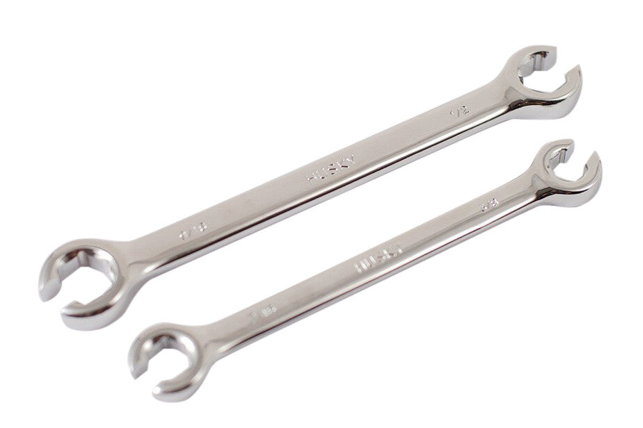 Cr-V Flare Nut Open Spanner Brake Pipe Wrench Metric & SAE Imperial