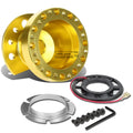 Fit 88-91 Civic 90-93 Integra Gold Aluminum Steering Wheel 6-hole Hub