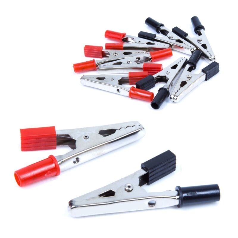 5pcs Black and 5pcs Red Clip 5A Components Connectors Crocodile
