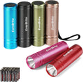 EverBrite 6-pack Mini LED Flashlight Set Aluminum LED 18 AAA Batteries included