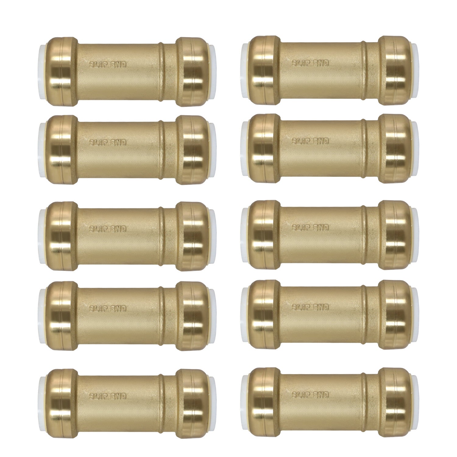 XFITTING 1" PVC Push Fit Slip Coupling 10 Pack