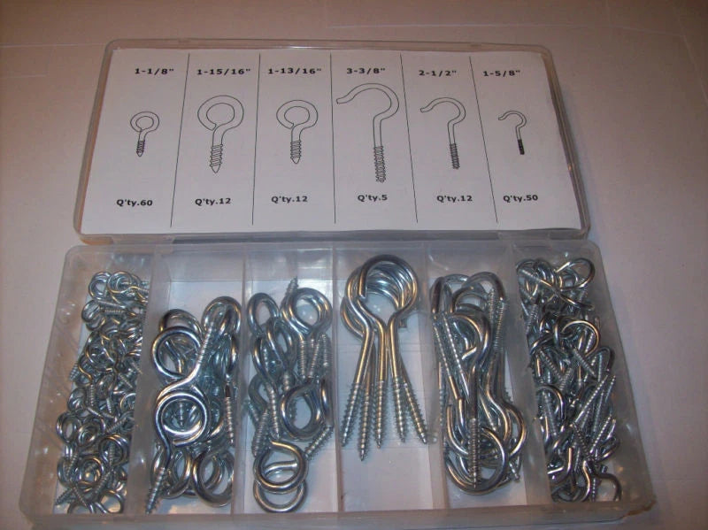 Eye Bolt & Hook Screw Assortment