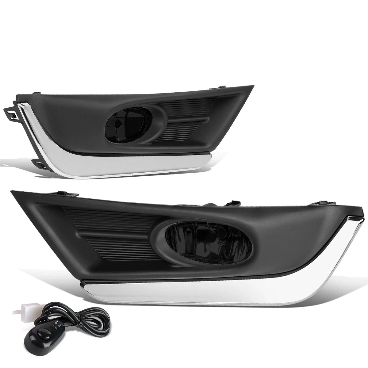 Fit 2017-2018 Honda Crv Driving Fog Light/lamp W/chrome Trim