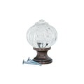 2 Pack Pumpkin Round Brushed Oil-rubbed Bronze Clear Knob 1-3/32"