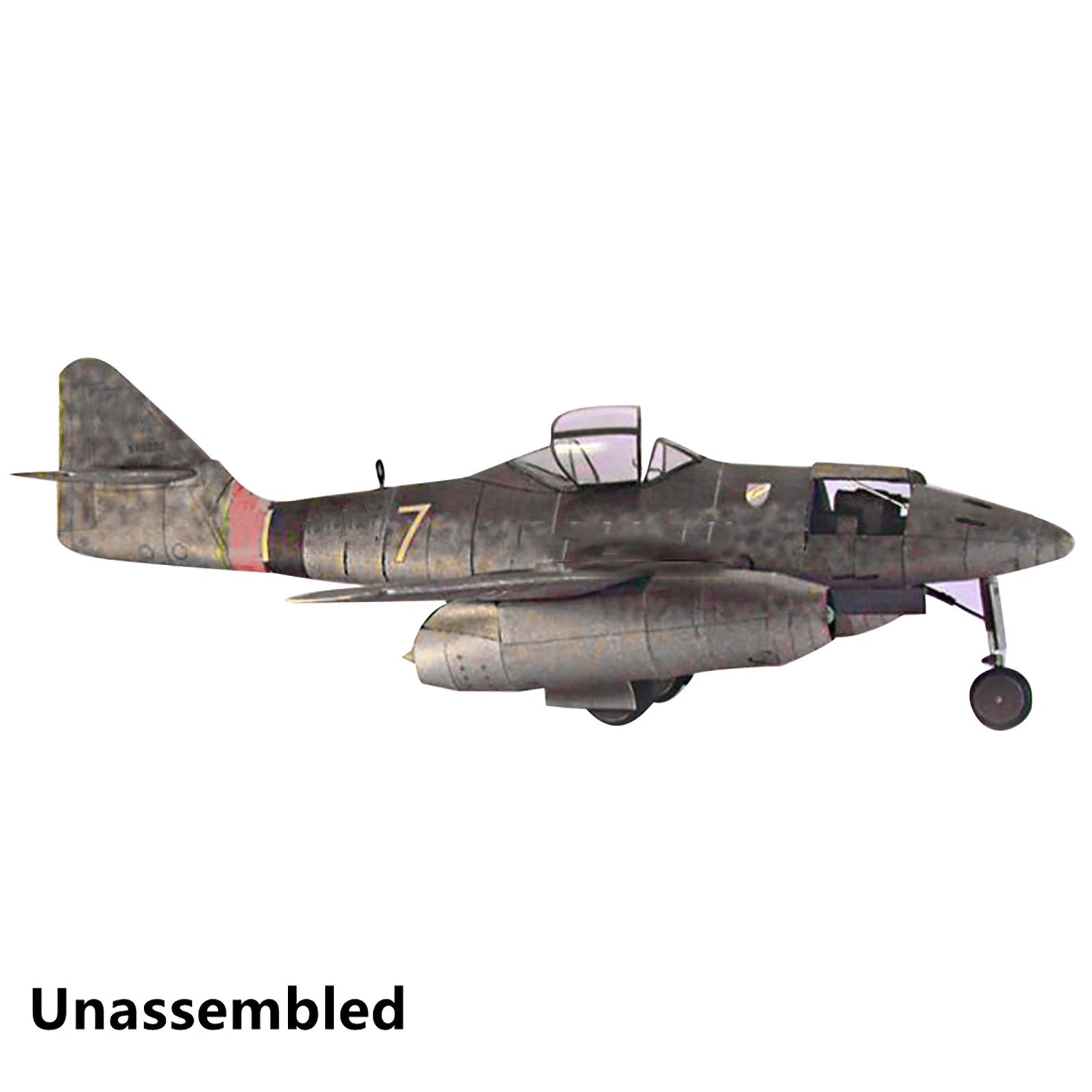 1:33 Wwii German Me-262 Fighter Jet Paper Model Unassembled Military