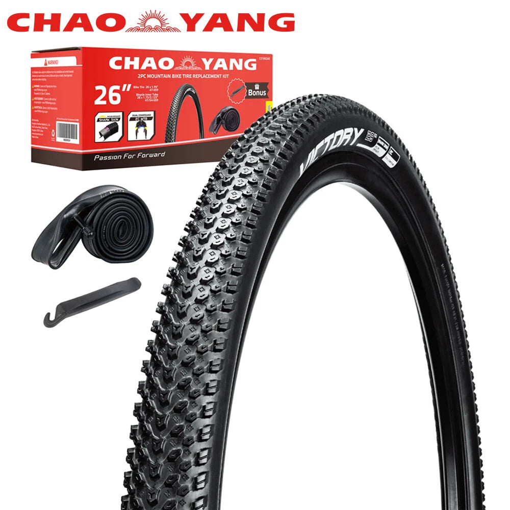 Chao Yang Mountain Bike Tire Replacement Kit 26"×1.95 Dual Compound