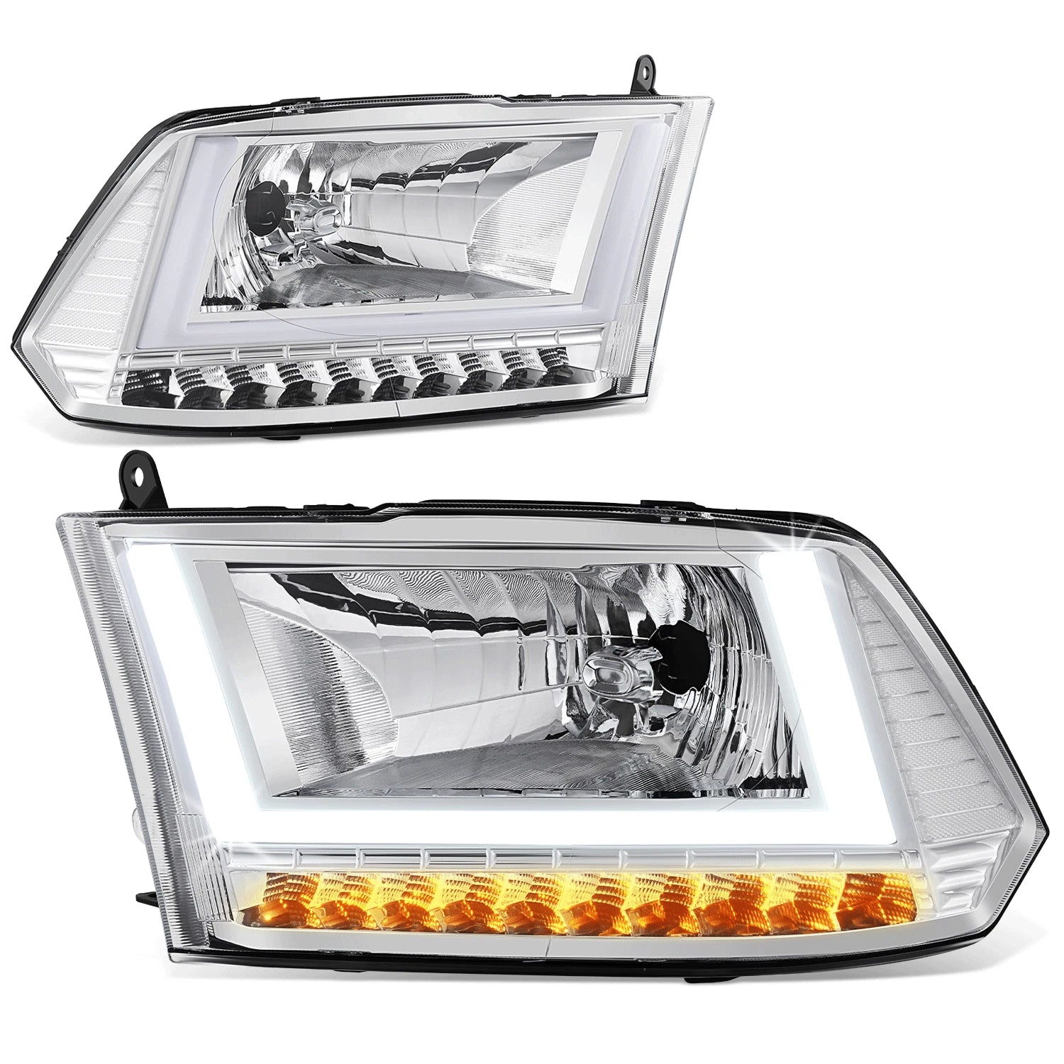 Fit 09-24 Ram 1500 Chrome/clear U-LED Drl | Built Supply Co
