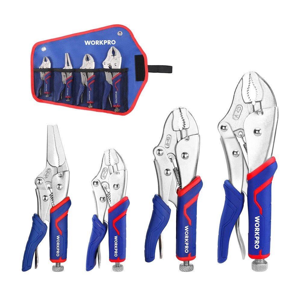 WORKPRO 4PC Locking Pliers Set by WORKPRO