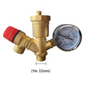 Boiler Safety Valve Dn 25 Brass With Pressure Gauge | Built Supply Co