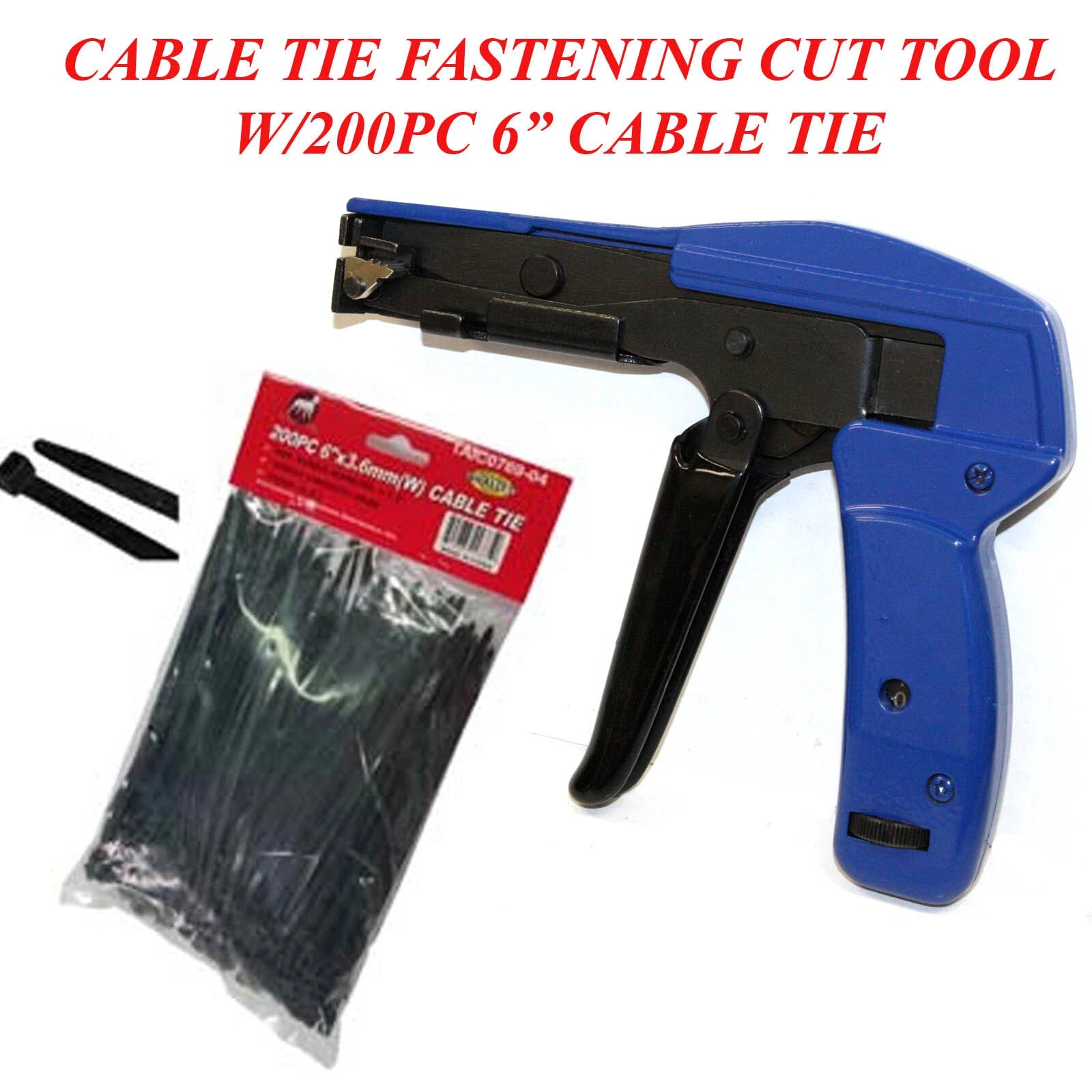 Fasten Auto Tensioning Tie & Cut Off Gun For Nylon Cable Tension W/