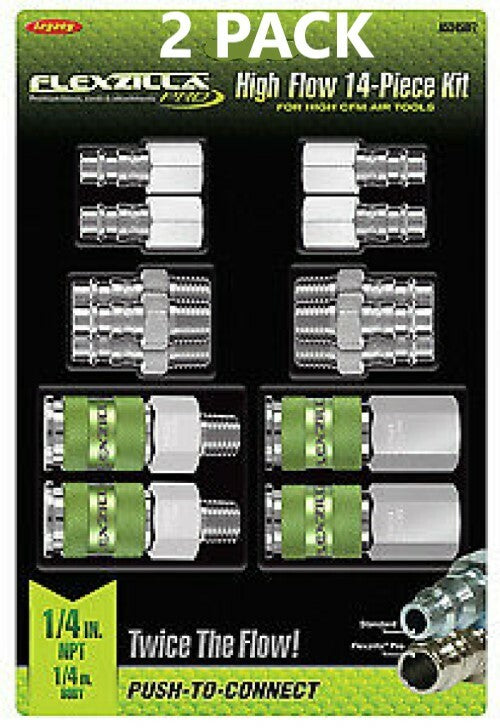 14pc Flexzilla Pro Air Hose Quick Coupler Set