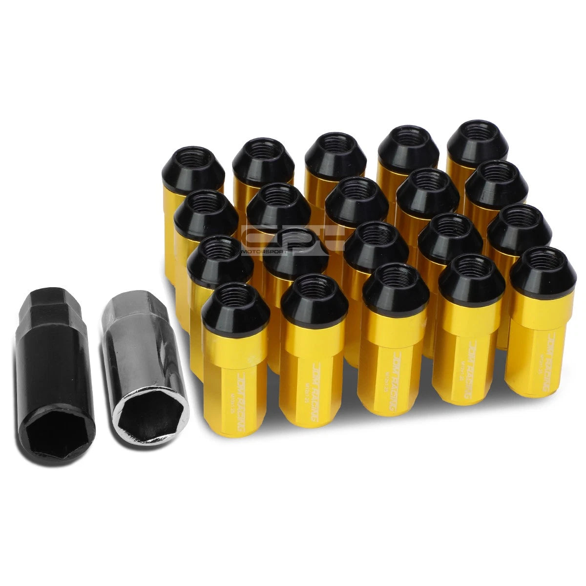 M12x1.25 53mm Tall 23mm Od Gold Aluminum Jdm Lug | Built Supply Co