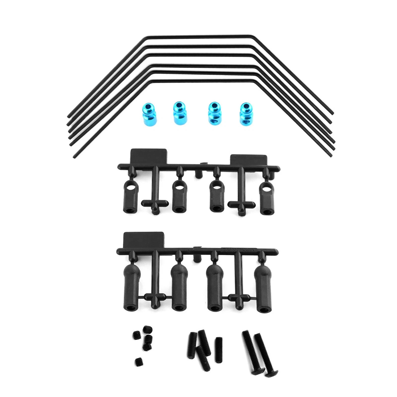 Front & Rear Torsional Sway Bar Kit For Tamiya Xv01 Xv02 #54514 1/10