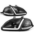 For 1996-1998 Honda Civic Led Drl Black/clear | Built Supply Co