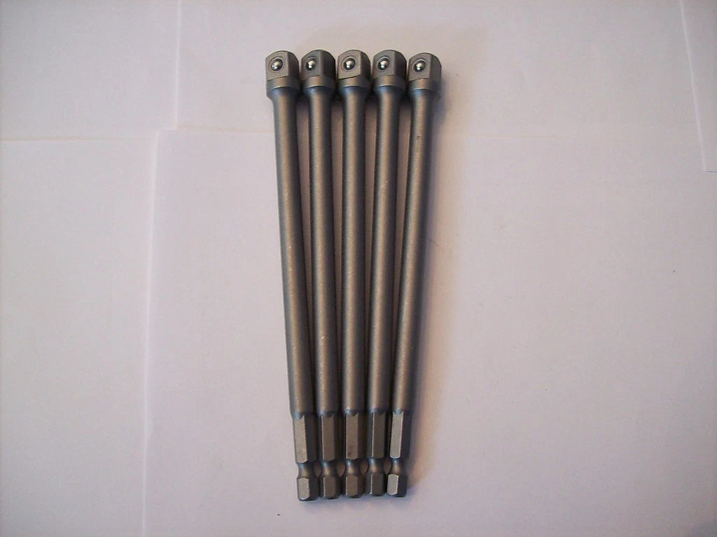 6" Square Power Extension Bars Bits Hex Shank 3/8"