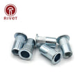 Zinc Plated Carbon Steel Knurled Nuts Flat Head Threaded Rivet Insert
