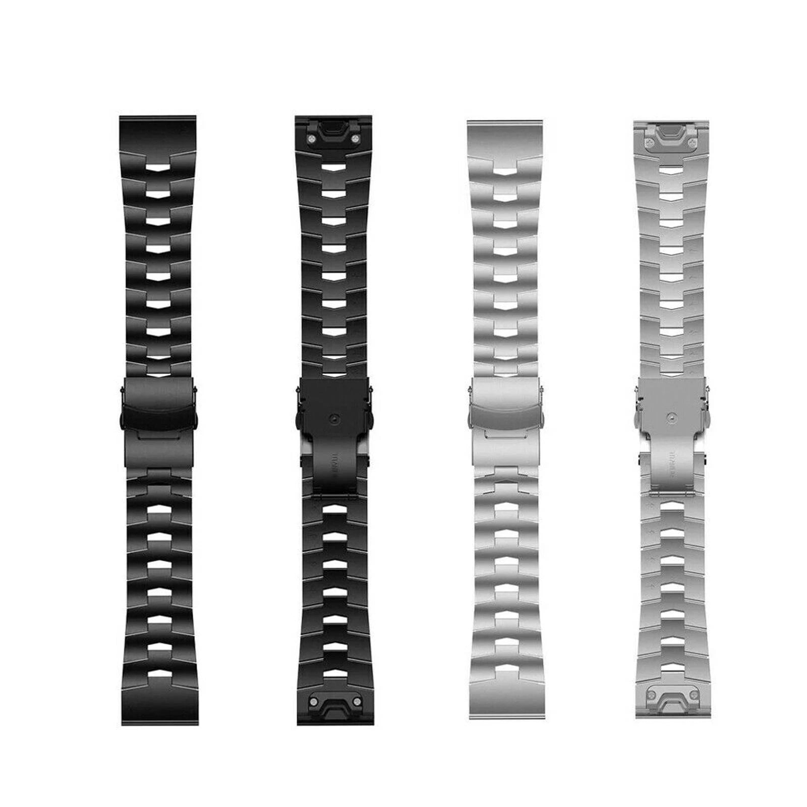 22/26mm Titanium Steel Smart Watch Wristband Strap For Garmin Fenix 6