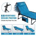 Villey New Oversized Chaise Lounge Padded Folding Camping Cot Patio