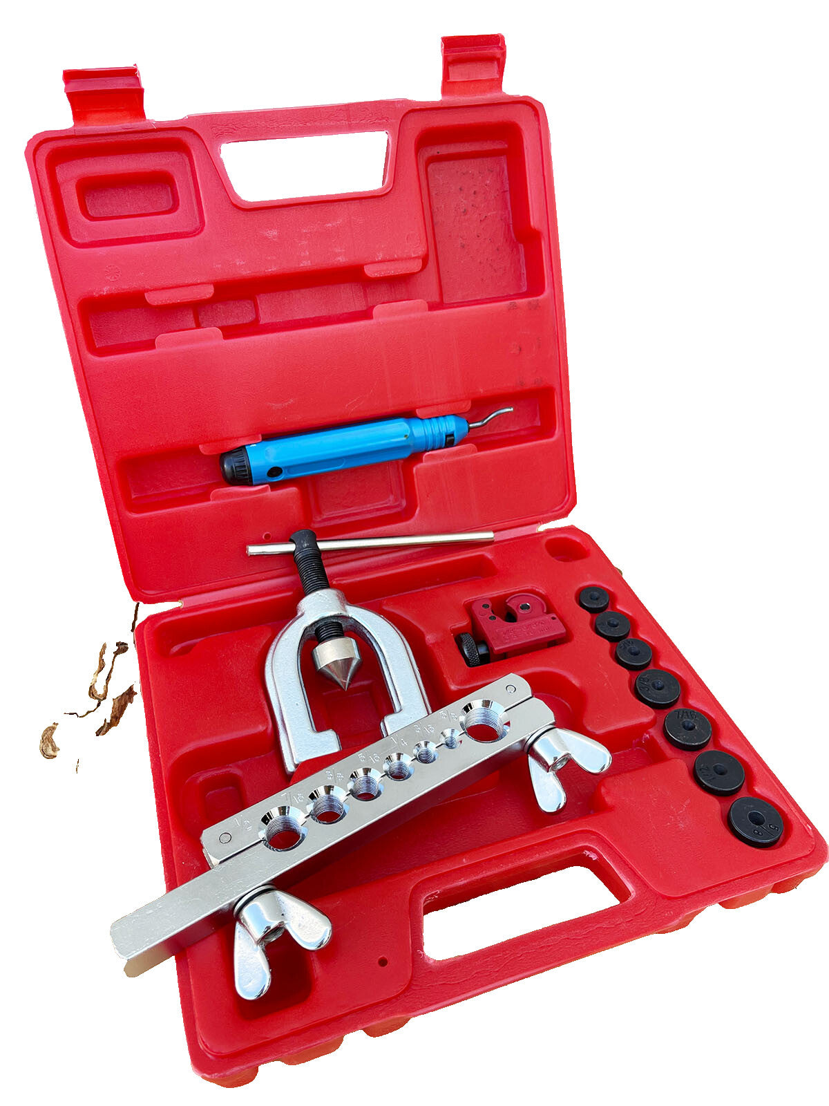SAE / Metric Double Flaring Brake Line Tool Kit with Mini Pipe Cutter Car Truck