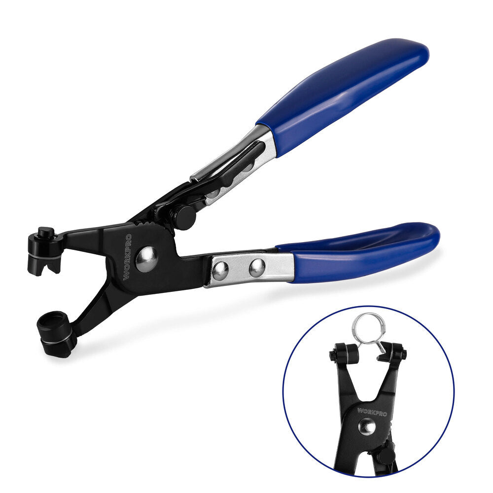 Workpro Hose Clamp Plier Tool with Swivel Flat Band