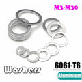 6061-T6 Aluminium Washers Sealing Flat M3-M30