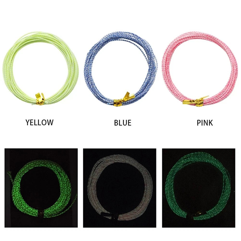 Luminous Line Tackle Wire Core Assist Cord Green High Strength Pe Pink