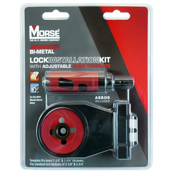Morse Door Lock Install Set Bi-Metal Hole Saws