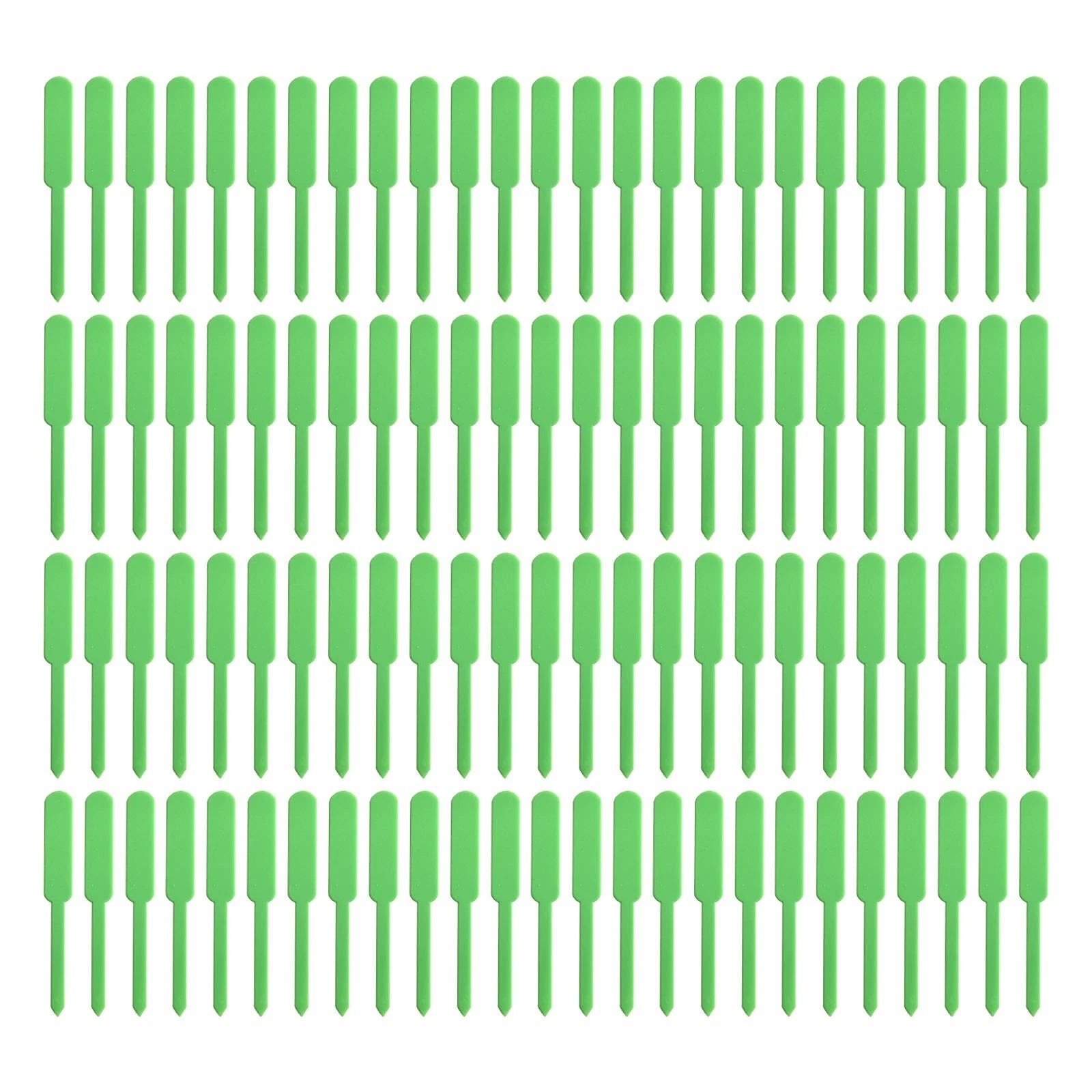 100 Waterproof Green Plastic Garden Plant Labels Reusable For Easy