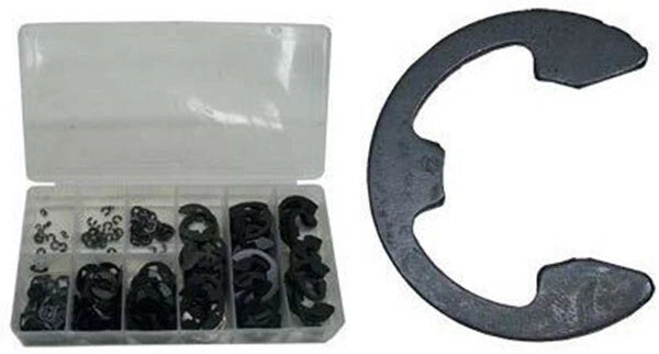 E-clip Assortment Set 1/16"–7/8" Retaining Rings Snap Clip Kit Metal