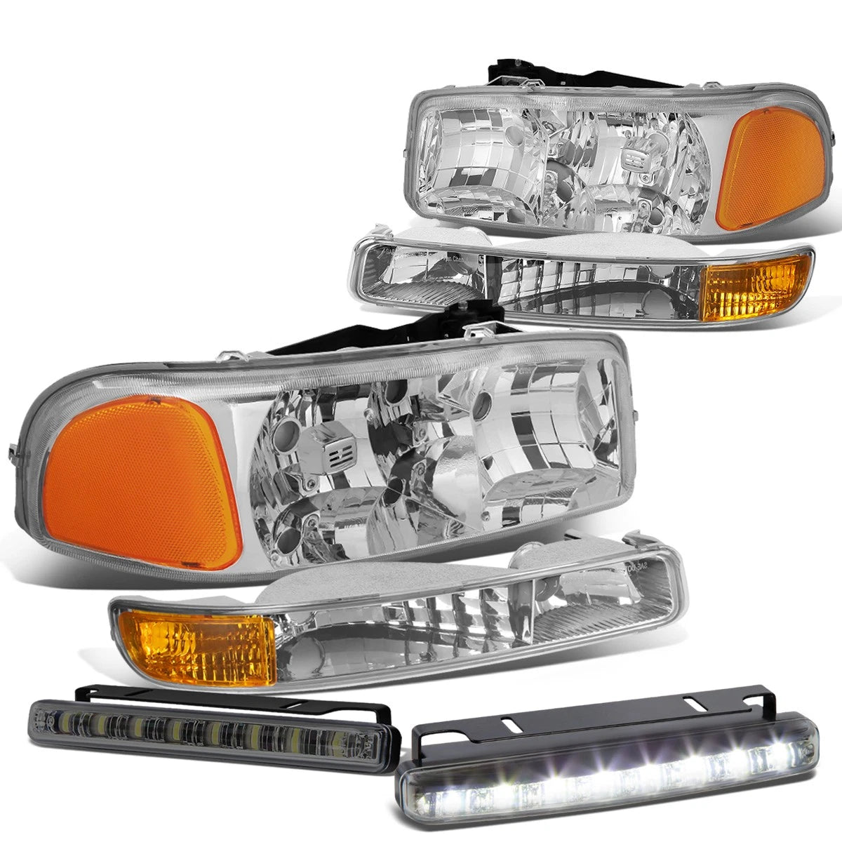 Chrome Head+bumper+am<wbr/>ber Corner+smoked Led | Built Supply Co