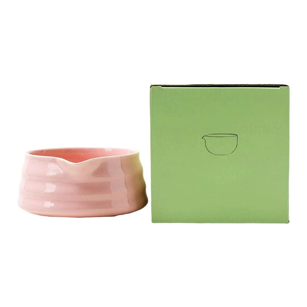 Handmade Japanese Matcha Bowl With Pouring Spout For Traditional For